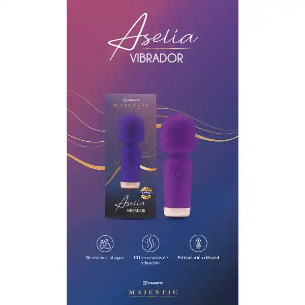 Vibrador Mini Hitachi Aselia Majestic Recargable Morado