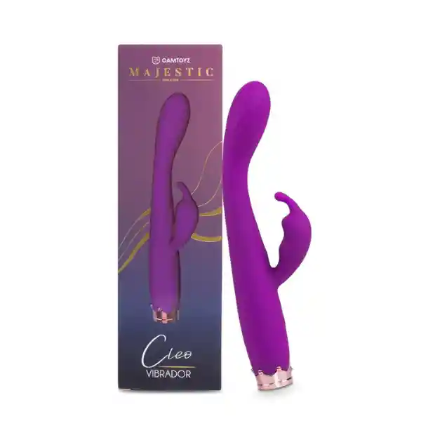 Vibrador Cleo Majestic Doble Estimulación Recargable Morado