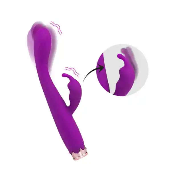 Vibrador Cleo Majestic Doble Estimulación Recargable Morado