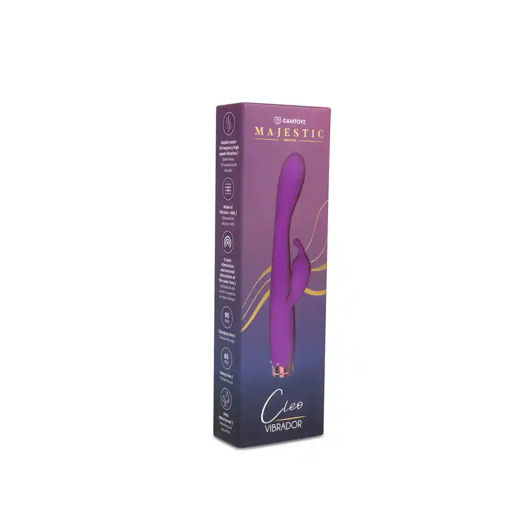 Vibrador Cleo Majestic Doble Estimulación Recargable Morado