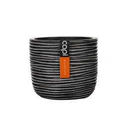 Matera Conic Round Rib 17 Cm Negro