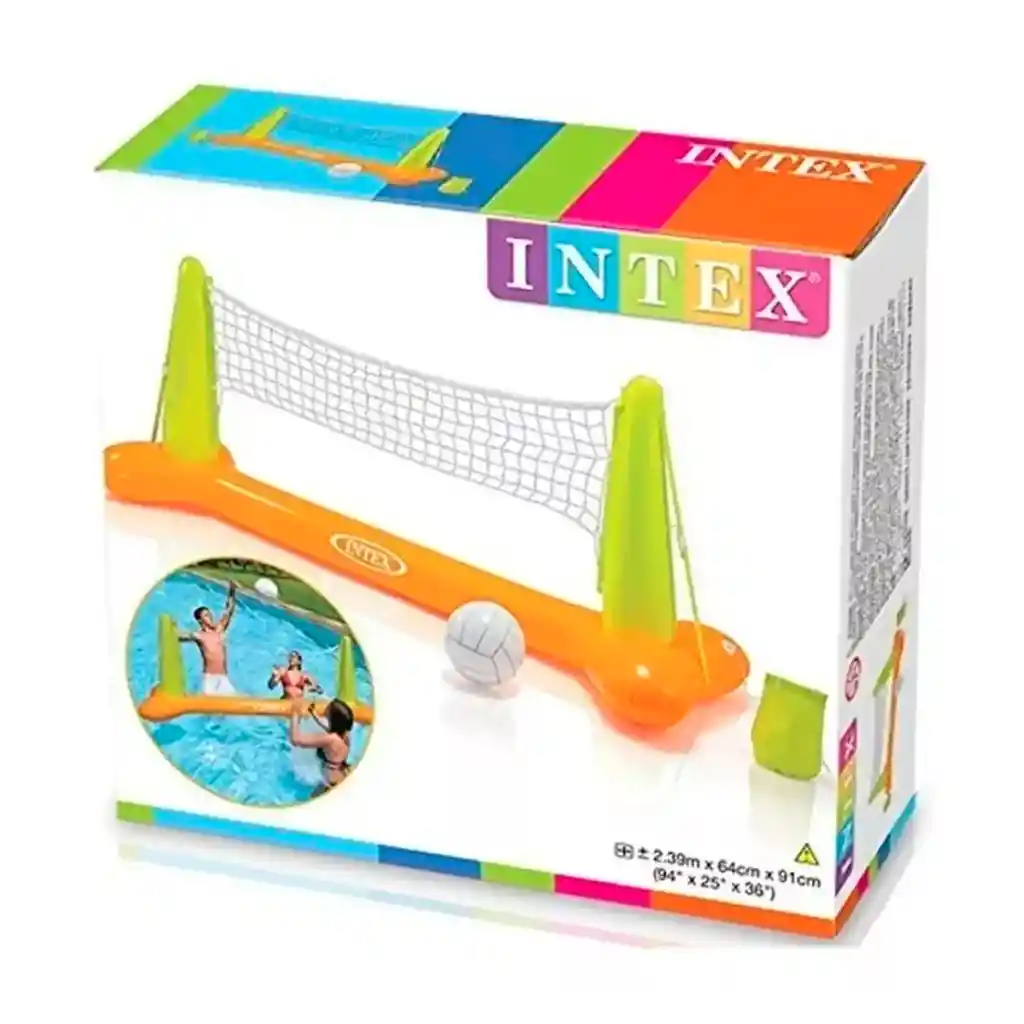 Cancha Juego Inflable Intex Malla Voleibol Piscina 56508 (diseño Aleatorio)