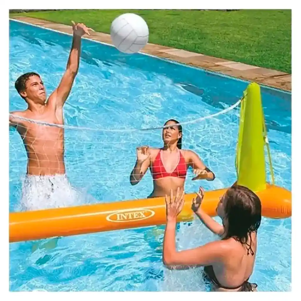 Cancha Juego Inflable Intex Malla Voleibol Piscina 56508 (diseño Aleatorio)