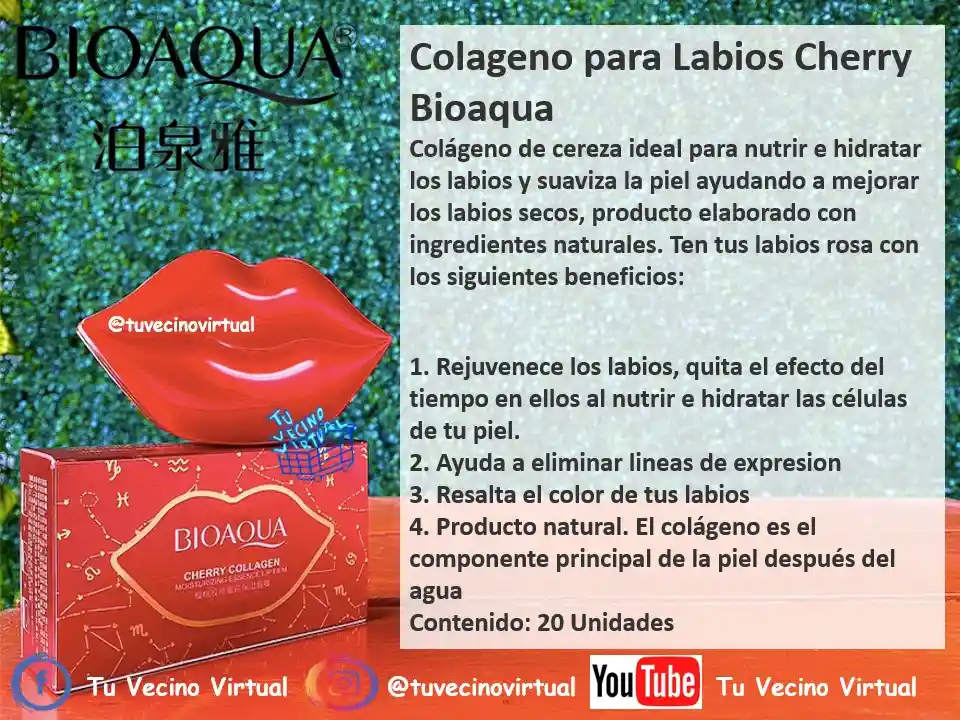 Parches Colageno Para Labios Bioaqua