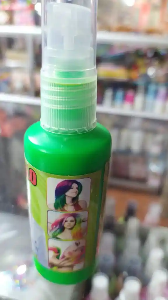 Laca Para Cabello Color Verde Neón De 60 Ml