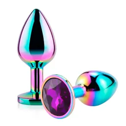 Plug Anal Metálico Tornasol Talla S Joya Morada