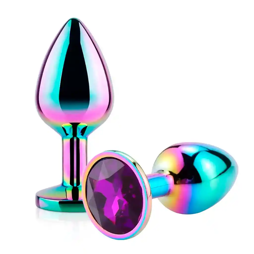 Plug Anal Metálico Tornasol Talla S Joya Morada
