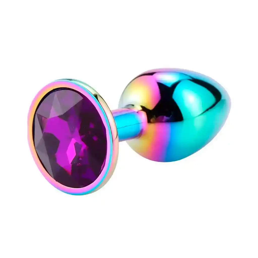 Plug Anal Metálico Tornasol Talla S Joya Morada