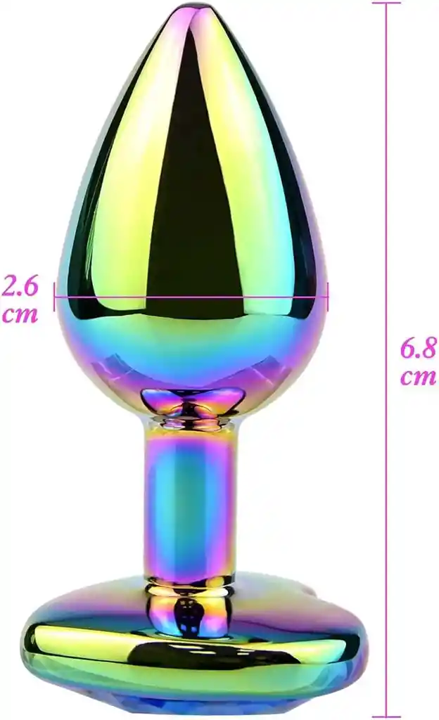 Plug Anal Metálico Tornasol Talla S Joya Morada
