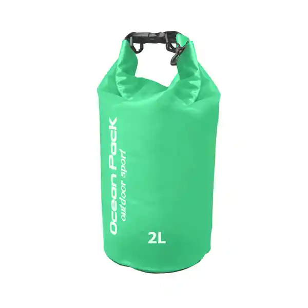 Bolsa Verde "outdoor Sport" Impermeable De 2litros