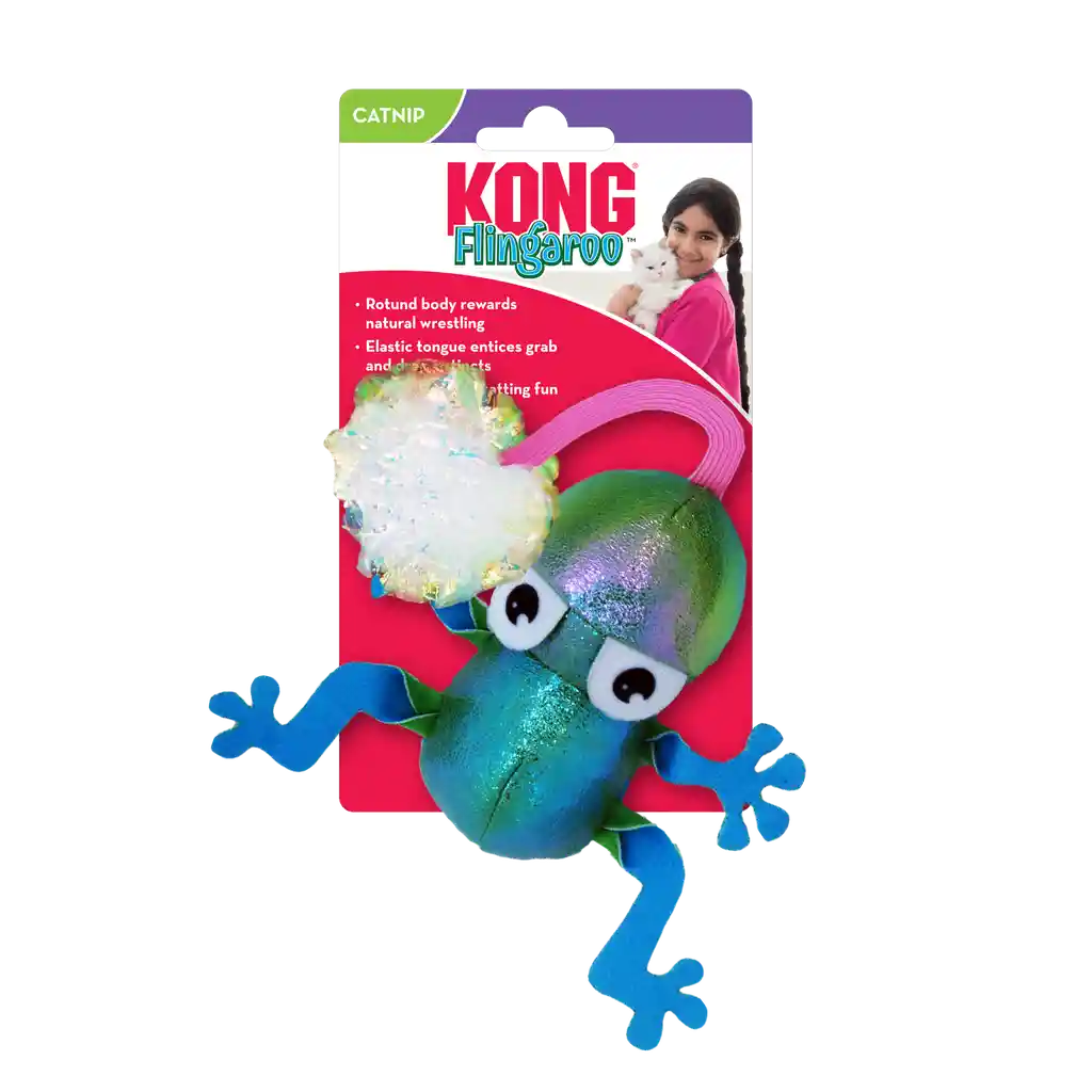 Kong Flingaroo Frog Juguete Gato