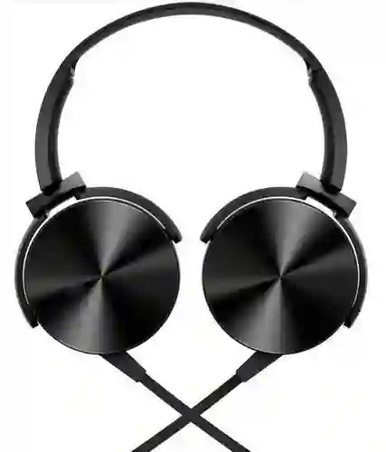 Audífonos Diadema Stereo Extra Bass 3.5mm Micrófono Manos Li Color Negro