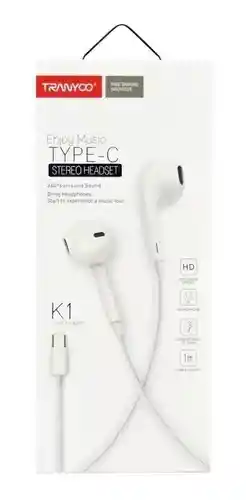 Auriculares Manos Libres Ear Buds Ficha Usb Tipo C K1