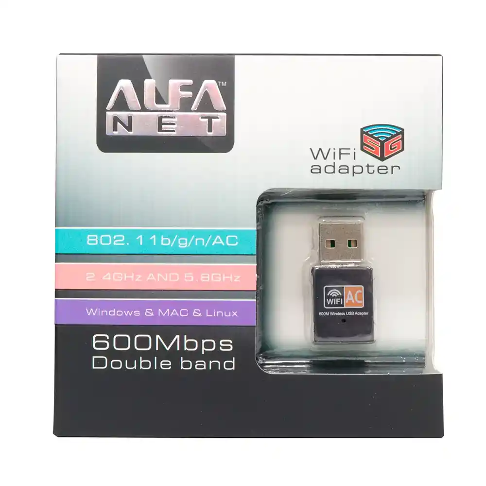 Adaptador Inalambrico Usb Ac (wifi Dual Band 5ghz-2.4ghz)