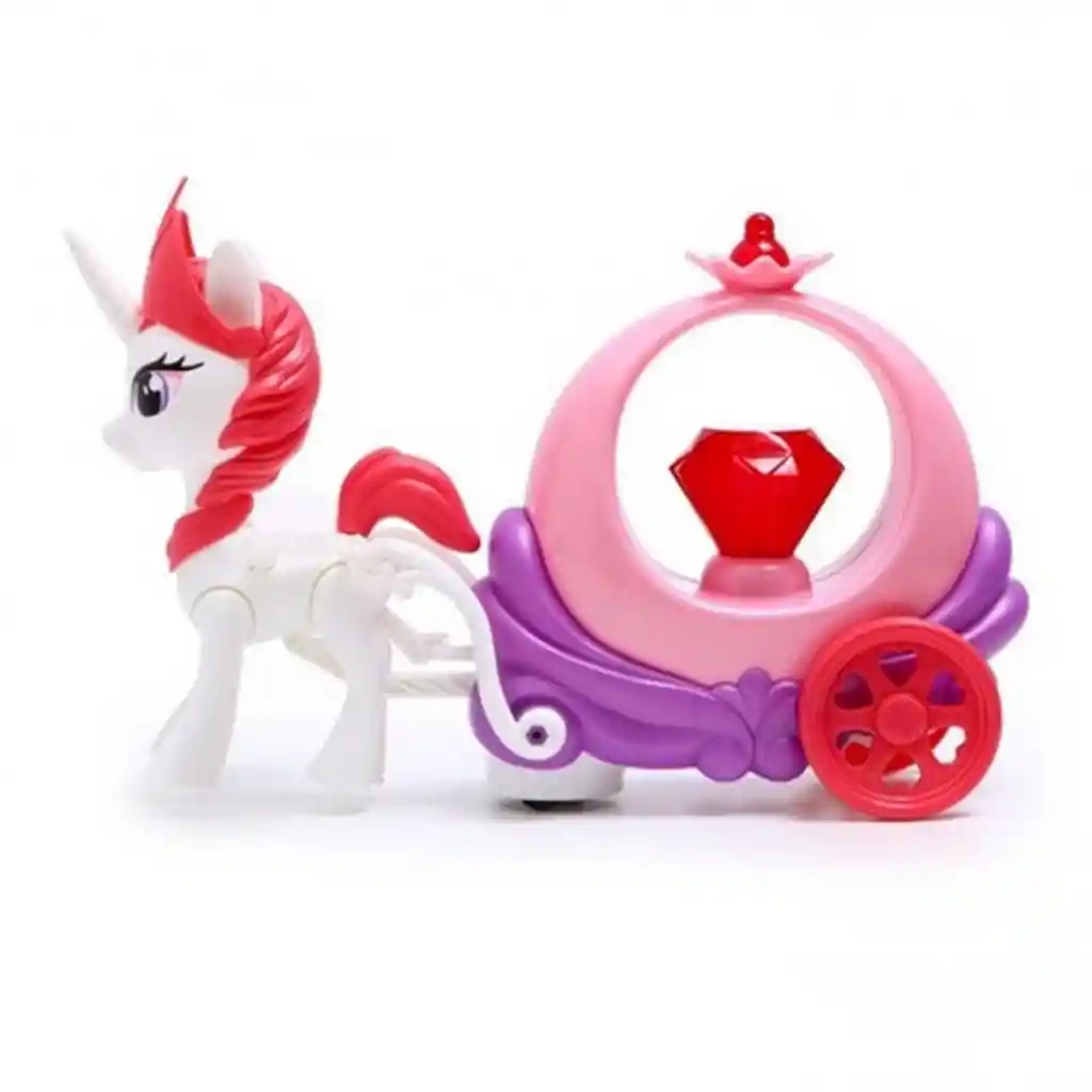 Carruaje Unicornio Juguete Luces Sonido Movimiento + Bateria