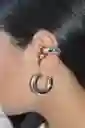 Earcuff Chuncky Mediano Plateado