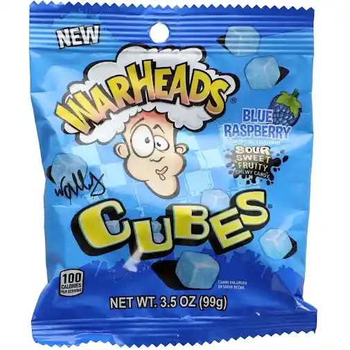 Warheads Dulce Acido Cubos Morazul Masticables 99g