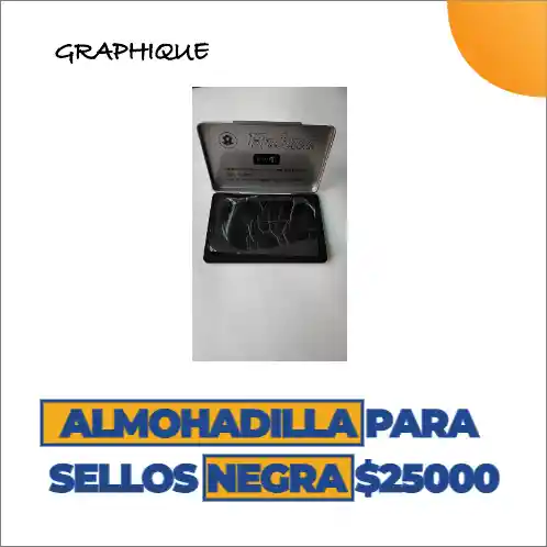 Almohadilla Para Sellos Negra