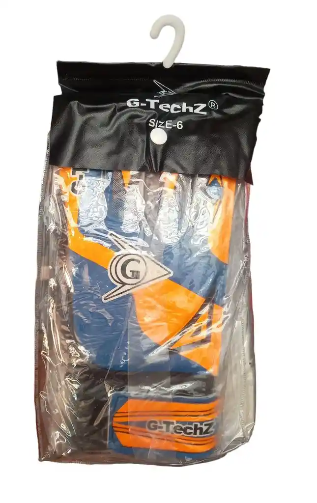 Guantes Portero Para Niño Talla: 7 Fútbol Arquero Con Antifracturante - Naranja/azul