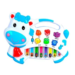 Piano Organeta Vaca Granja Animales Bebes Niños + Bateria