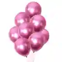 Globos Metalizados Rosa R12 Set X 50 Decoración Fiestas