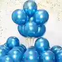 Globos Metalizados Color Azul R12 Set X 50 Decoración Fiestas