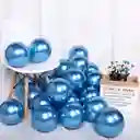 Globos Metalizados Color Azul R12 Set X 50 Decoración Fiestas