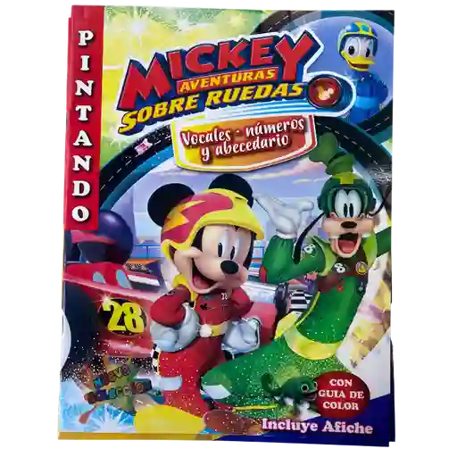 Libro Para Colorear Mickey Mouse Vocales Numeros Y Abecedario