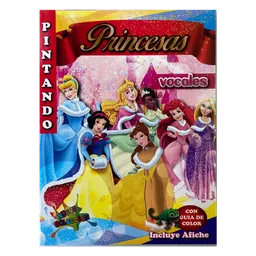 Libro Para Colorear Princesas Disney Vocales Numeros Y Abecedario