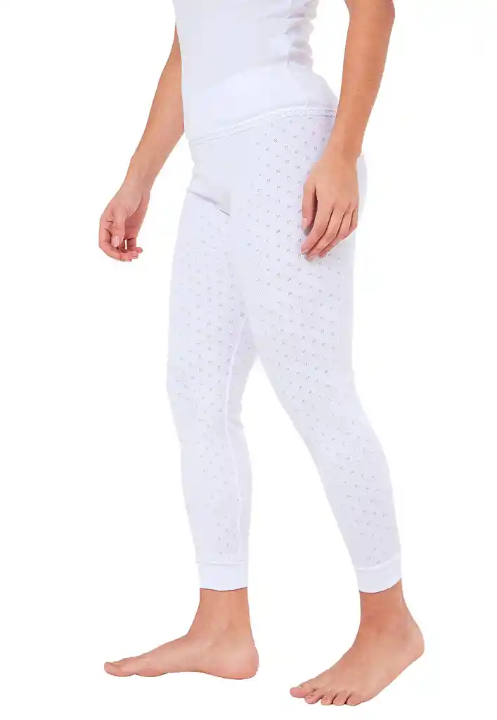 Pantalón Térmico Mujer Talla Xl Blanco