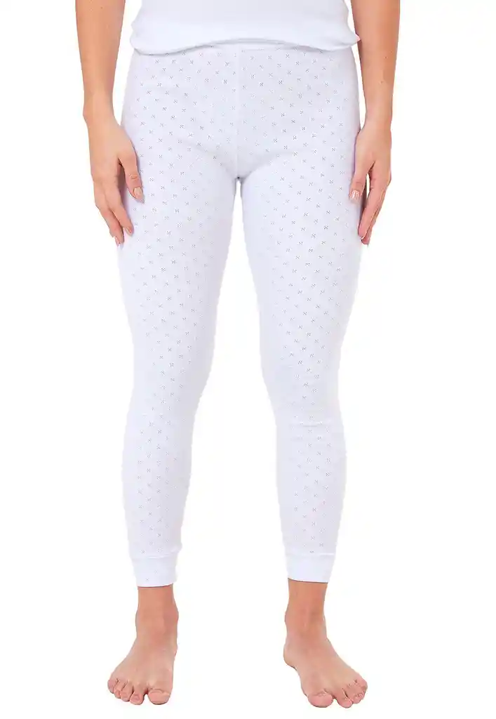 Pantalón Térmico Mujer Talla Xl Blanco