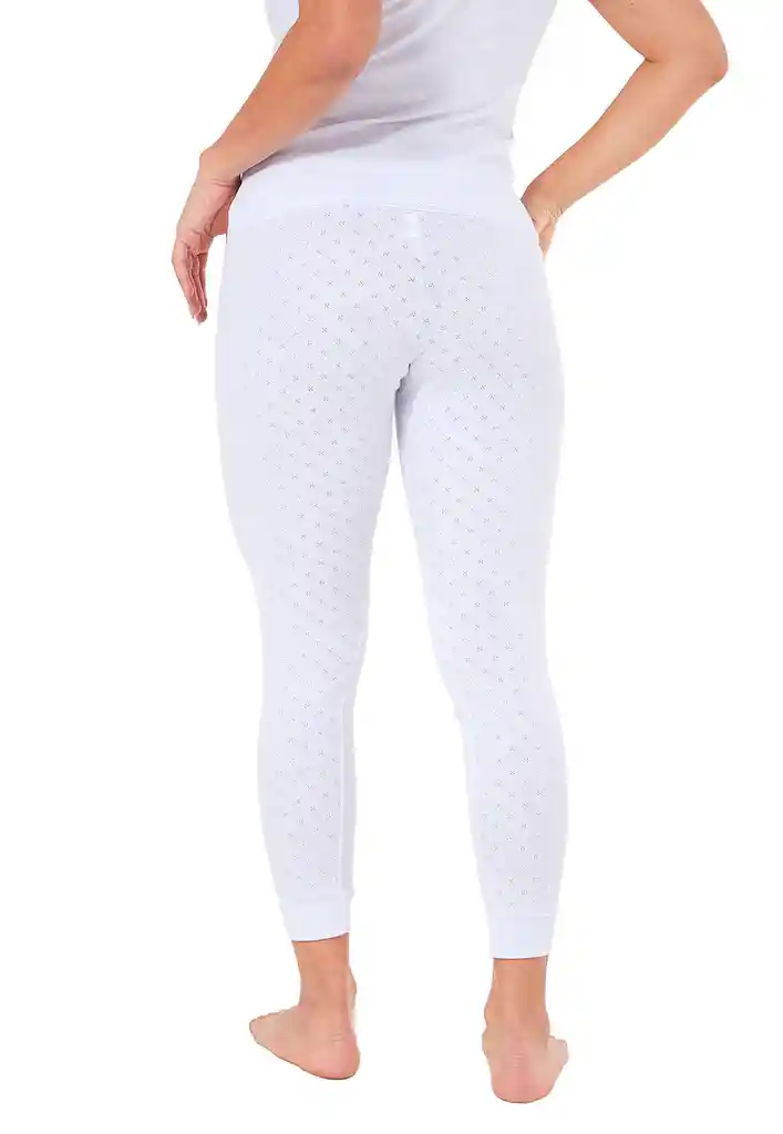 Pantalón Térmico Mujer Talla Xl Blanco