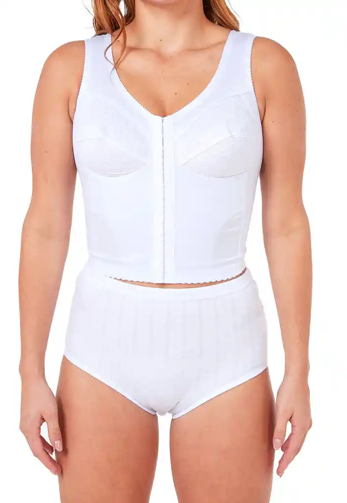 Brasier Mujer Control Abdomen Y Espalda Talla 40 Blanco