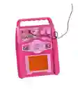 Guitarra Eléctrica + Amplificador + Micrófono Con Soporte De Color Rosa