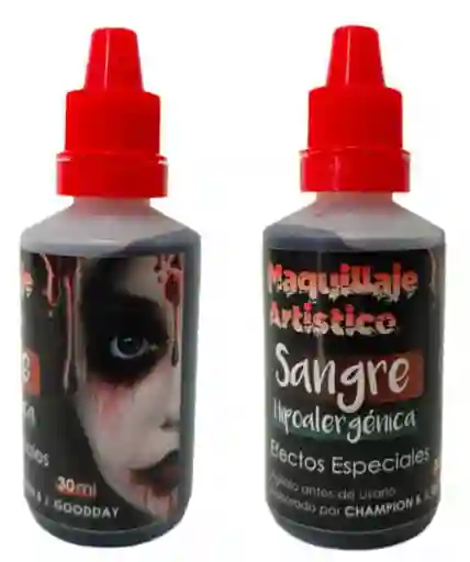 Sangre Falsa Pequeña Artificial Para Maquillaje Artistico Disfraz Halloween