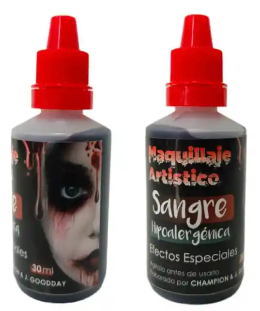 Sangre Falsa Pequeña Artificial Para Maquillaje Artistico Disfraz Halloween