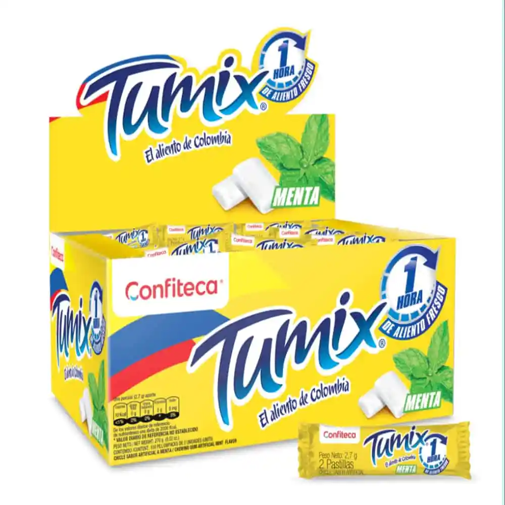 Chicle Tumix Menta *100und *270gr