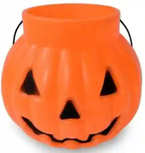 Calabaza De Plastico Tradicional Para Dulces Halloween