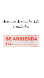 Aviso Se Arrienda Pequeño X25 Unidades