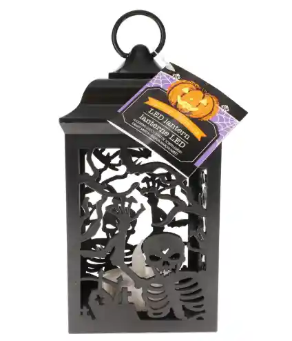 Linterna Led De Plástico Para Halloween, 4x4x8 Pulgadas.