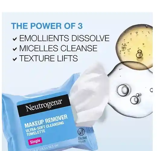 Neutrogena Toallita De Limpieza Facial Individual, Toallita