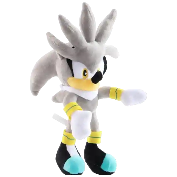 Peluche Sonic Gris Silver The Hedgehog 25cm