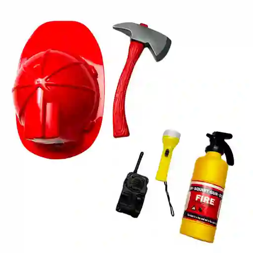 Juguete Niños Set De Herramientas Juego Kit Casco Bombero