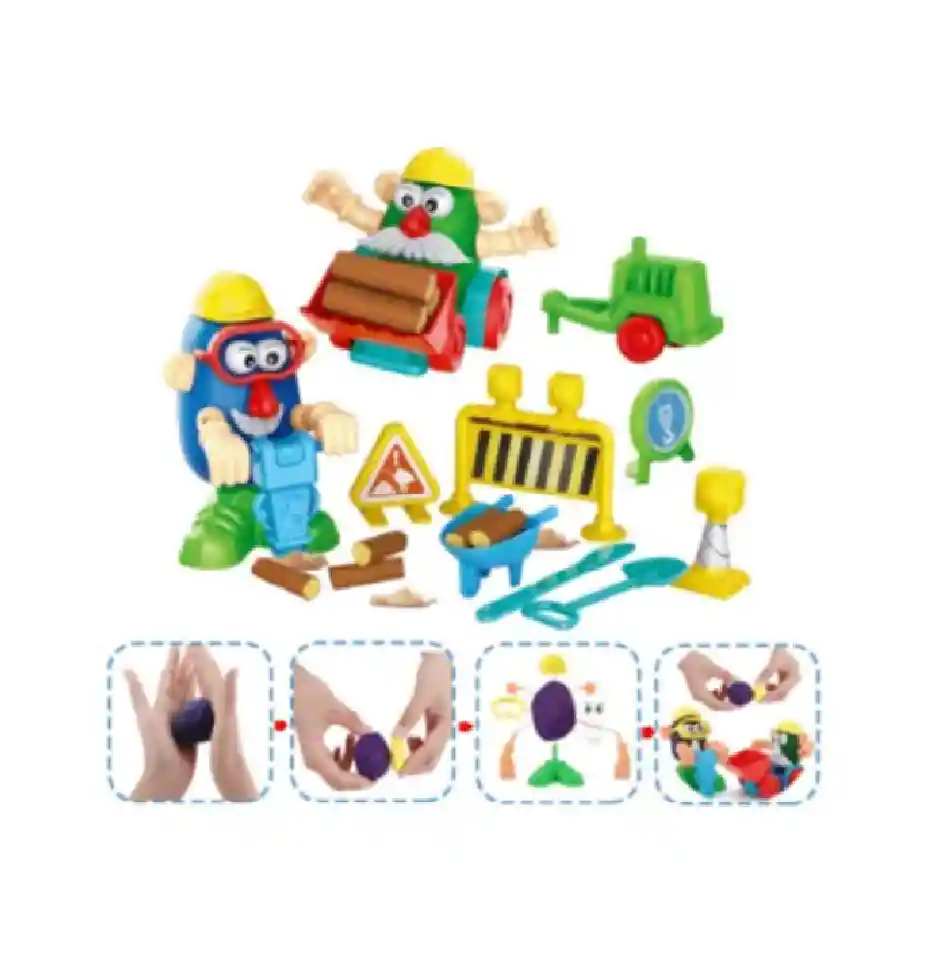 Kit De Plastilina De Construcción 37 Accesorios