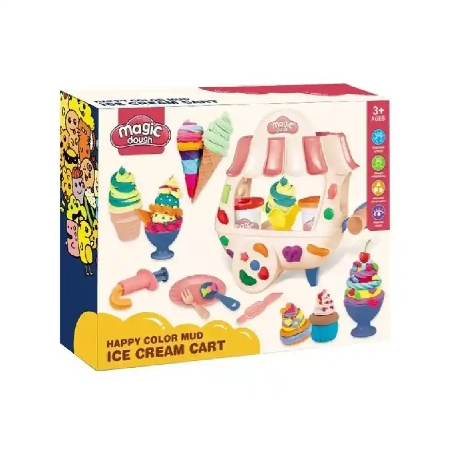 Juguete Set Plastilina Carrito De Helados Niños Infantil