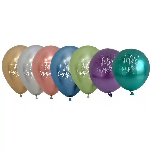 Globos Bombas Metalizados Premium X50pcs