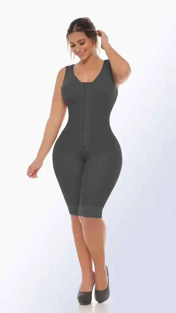Ref. 70504 - Faja Ultramoldeadora Larga Con Busto En Broches Talla: L Color: Negro
