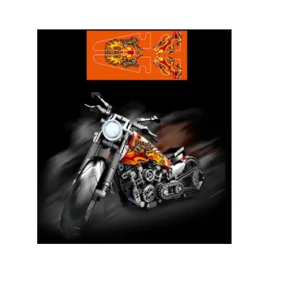 Juego Armatodo Bloques Construccion Modelo Moto Chopper 436pz