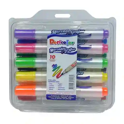 Marcador Grafico Doricolor X 10