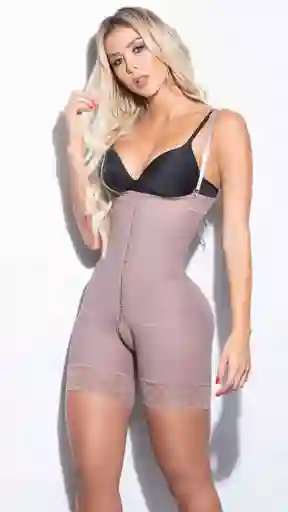 Ref. 7064-3g - Faja Moldeadora Strapless Con Broches Talla: S Color: Moca
